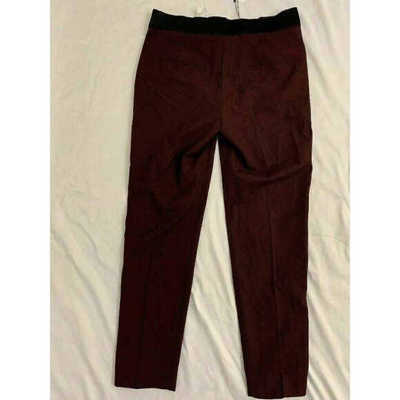 Zara Womens New Mahogany Purple Black Dress Pants Small - Picture 7 of 9
